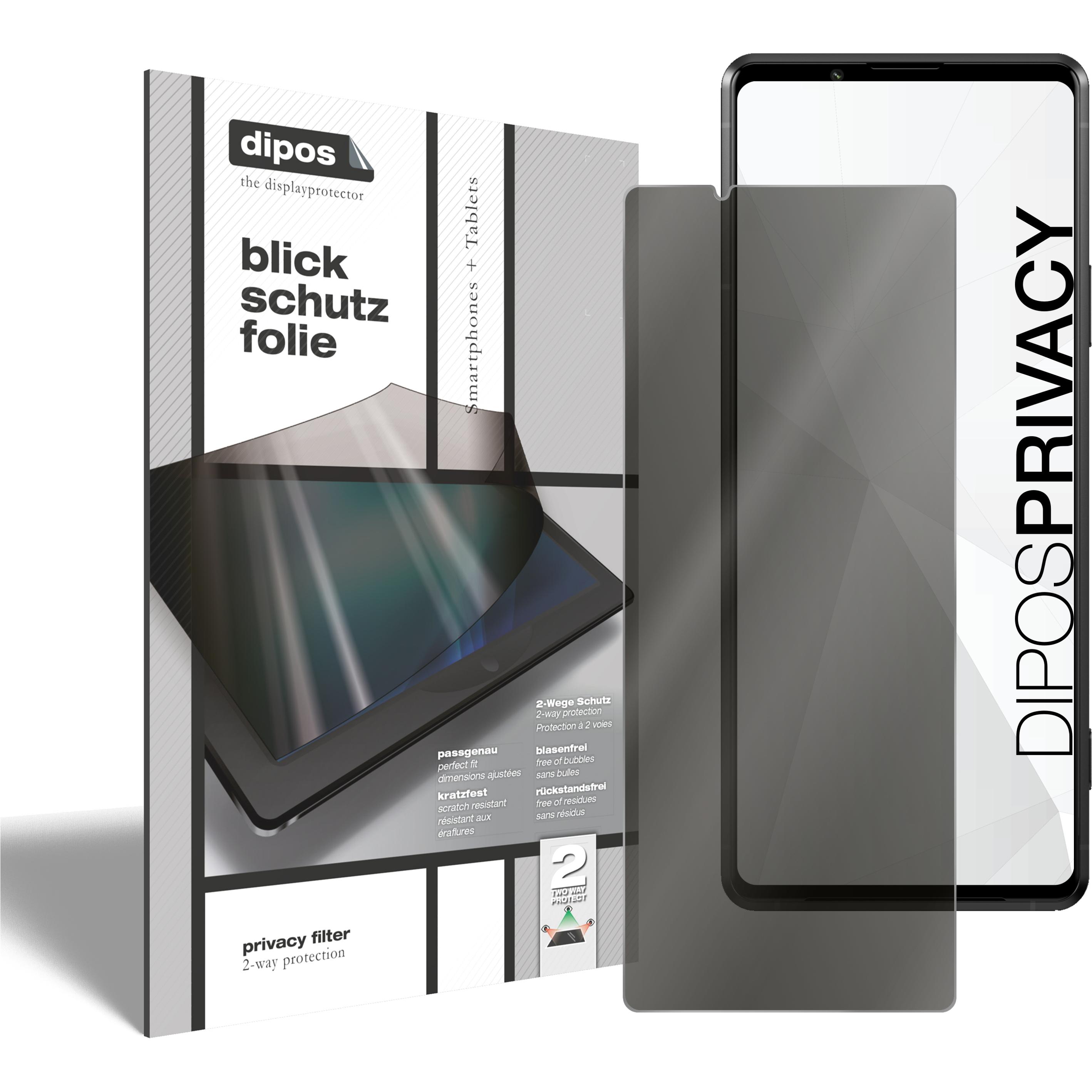 Dipos Blickschutzfolie 2-Way Anti-Shock (2 Stück, Sony Xperia Pro-I), Smartphone Schutzfolie, Transparent