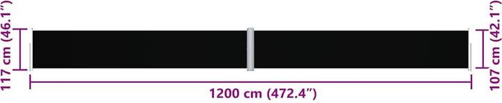 Produktbild vidaXL Seitenmarkise (12 m)