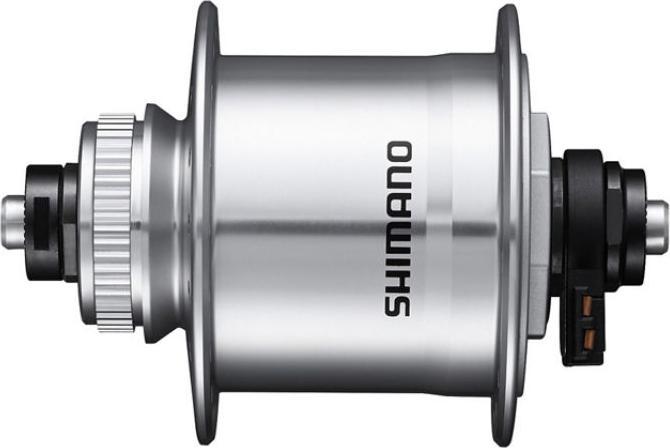 Produktbild Shimano Nabendynamo DH-UR700 100 mm Center-Lock 32-Loch 6V/3.0W QR silber (Scheibenbremse Center Lock)