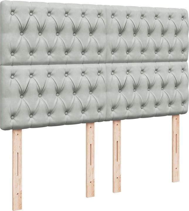 Produktbild vidaXL Bo x springbett mit Matratze 140 x 200 cm Samt (140 x 200 cm)