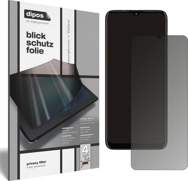 Dipos I 9H, pellicola protettiva opaca, compatibile con Oppo A72 5G, pellicola protettiva (più piccola del vetro, poiché questo è curvo