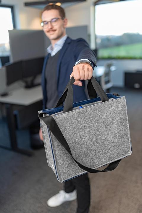 Image du produit Sigel Notebooktasche Desk Sharing Bag Bicolor M, Grau/Blau 15.4 (15.40")