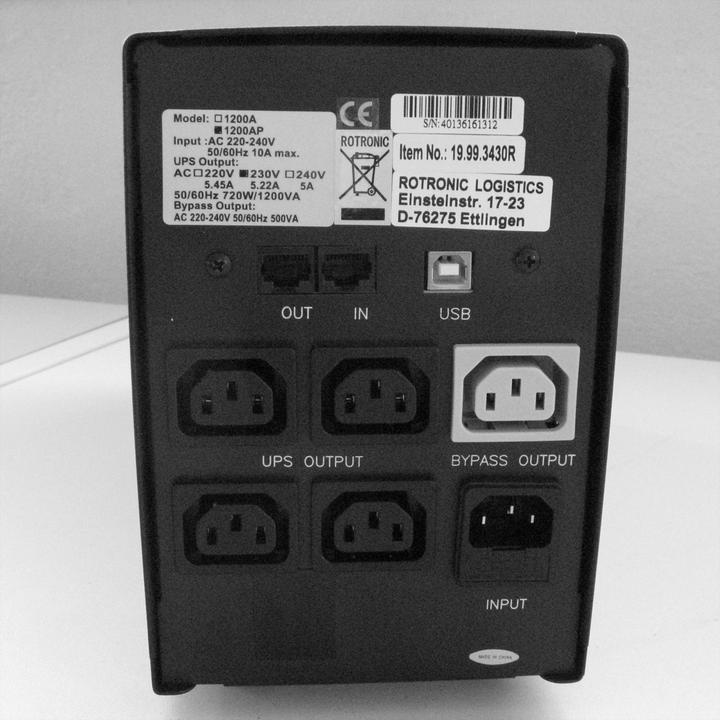 Actual product image Value Ups 1200 (1200 VA, 720 W, Line-interactive UPS)