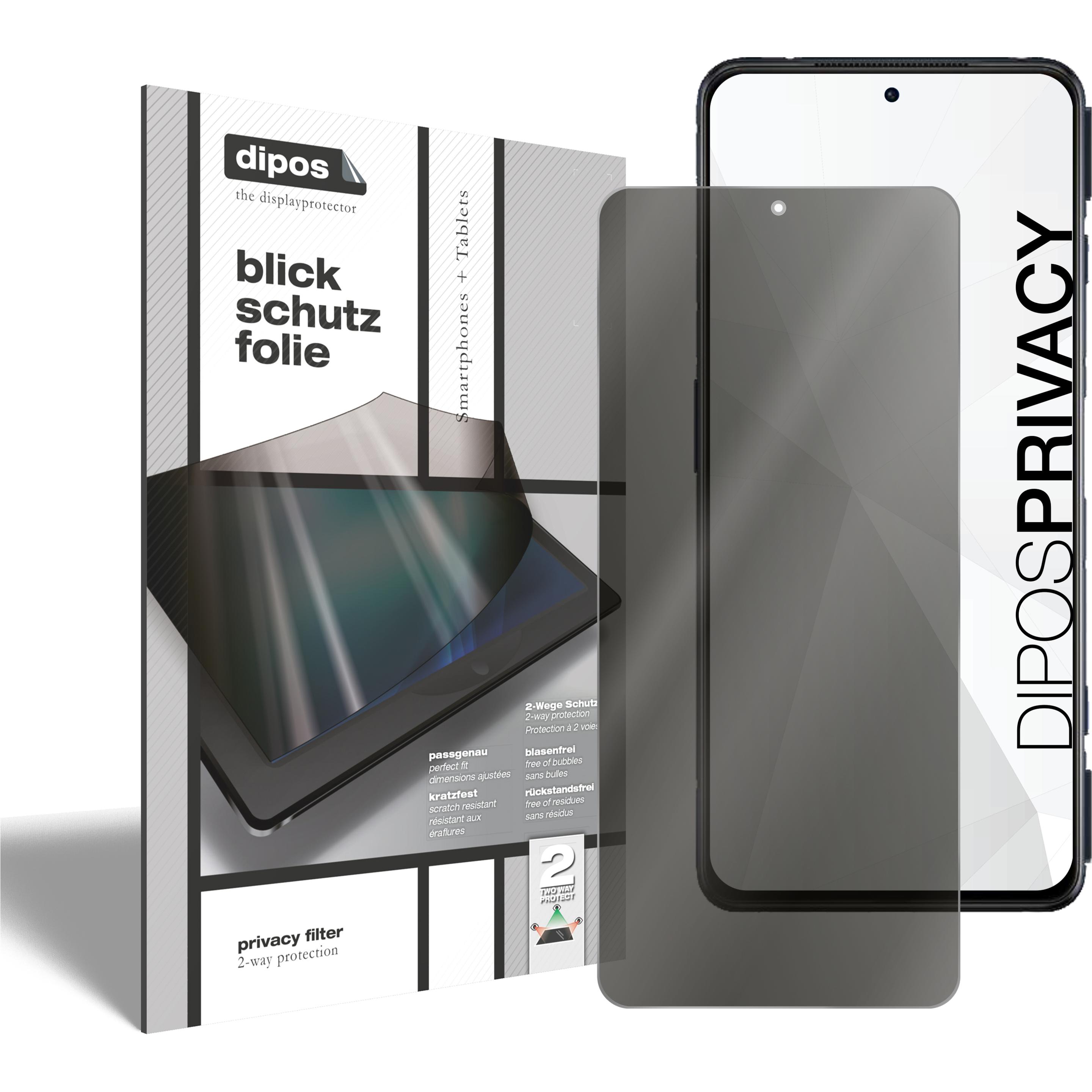 Dipos Blickschutzfolie 2-Way Anti-Shock (1 Stück, Xiaomi Black Shark 4S Pro), Smartphone Schutzfolie, Transparent