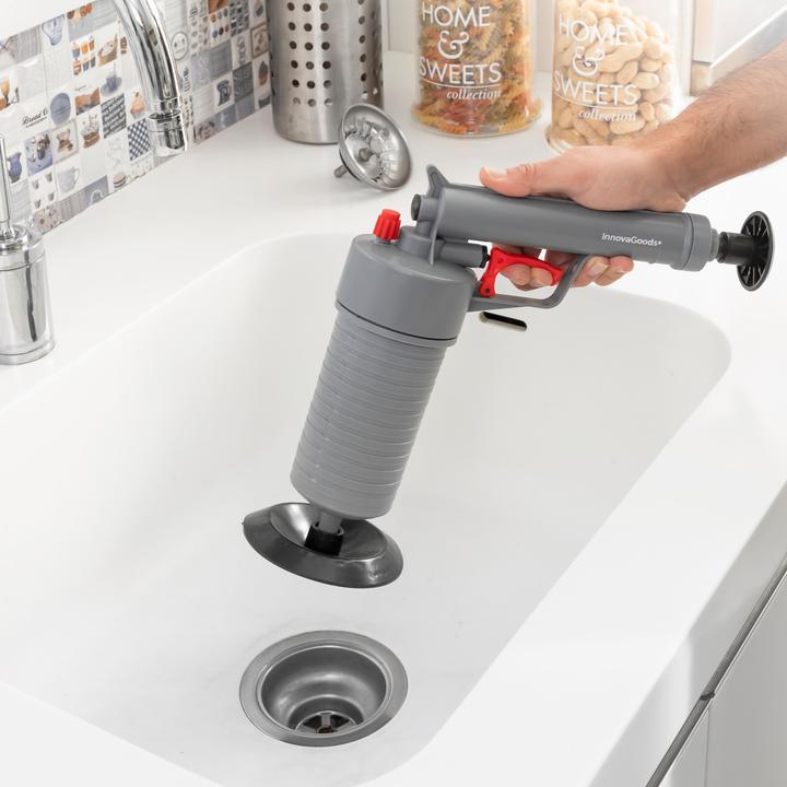 Produktbild InnovaGoods Universelle Pressluftpistole zur Abflussreiniung, mit Adaptern KlinGun