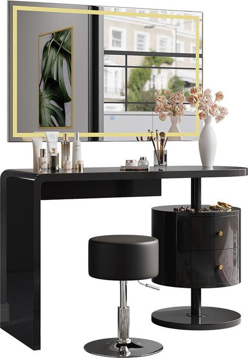 Produktbild Vicco Lara mit LED-Spiegel und Hocker (120 x 50 x 76 cm)