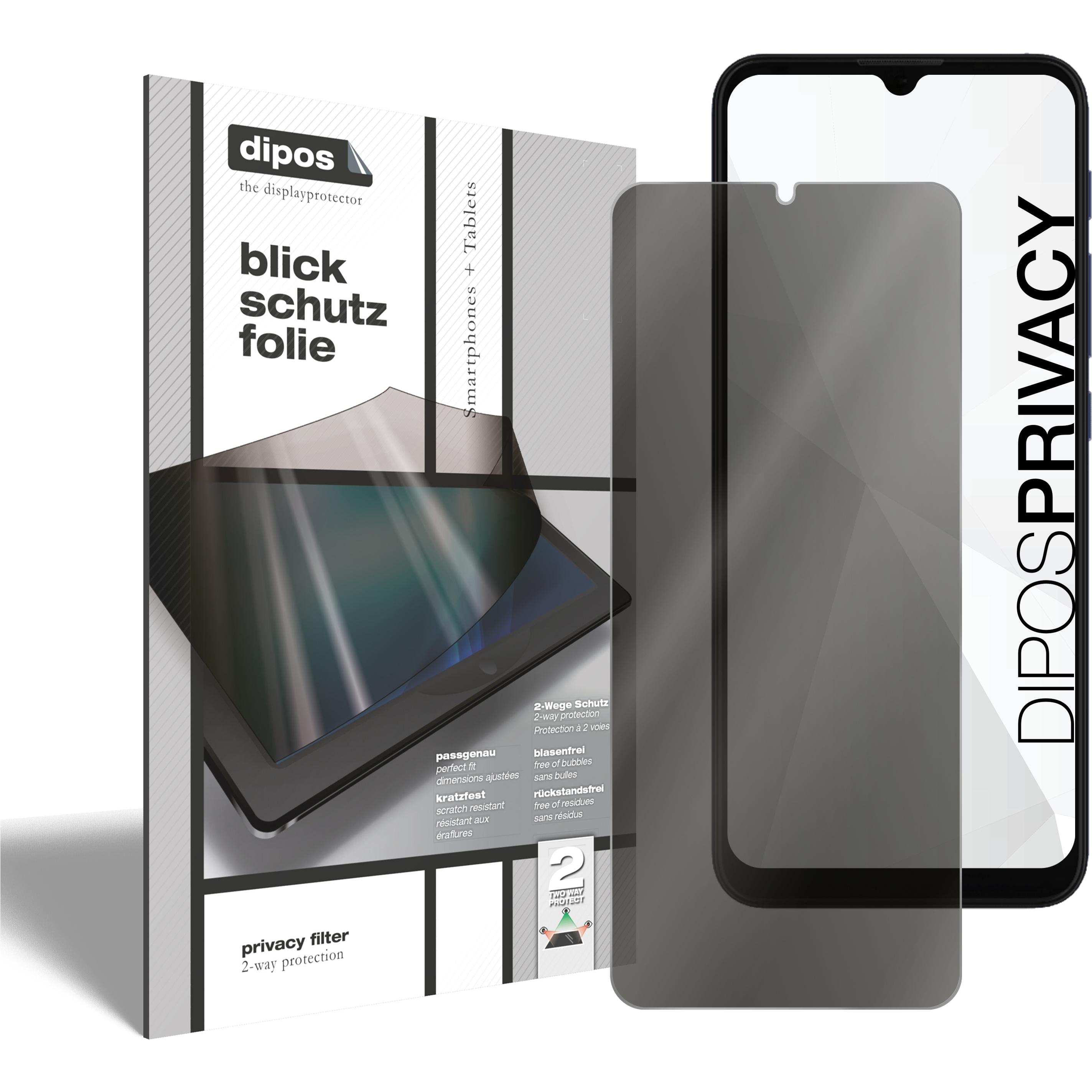 Dipos Blickschutzfolie 2-Way Anti-Shock (1 Stück, Motorola G20 SE), Smartphone Schutzfolie, Transparent