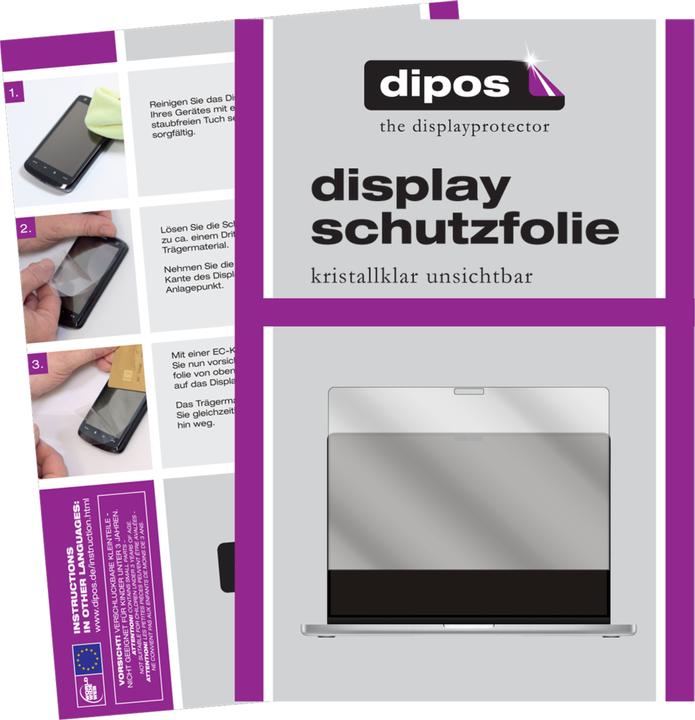 Produktbild Dipos Displayschutzfolie Crystalclear (2 Stück, MacBook Pro 16 (2021))
