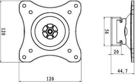 Actual product image Multibrackets M VESA Wallmount 360 Black (Wall, 32", 15 kg)