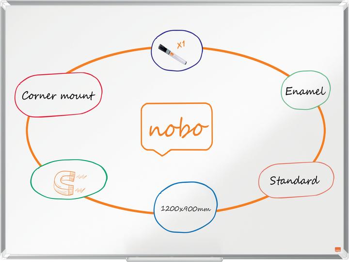 Produktbild Nobo Whiteboard Premium Plus 1915145 Aluminium, 90x120cm (120 x 90 cm)