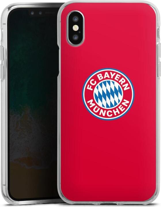 Produktbild DeinDesign Silikon Hülle für Apple iPhone X Handyhülle Case Smartphone Schutzhülle FC Bayern München FCB Logo (Apple iPhone X)