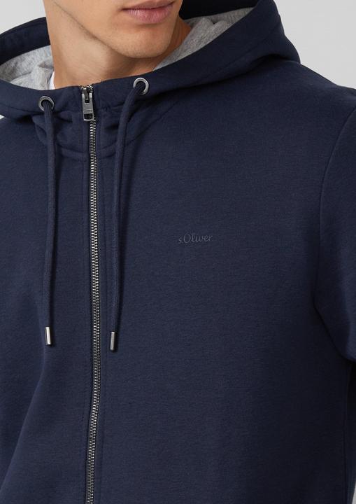 Produktbild s.Oliver Sweatshirt Jacke Sweatshirt-Jacke mit Kapuze und Logo (M)