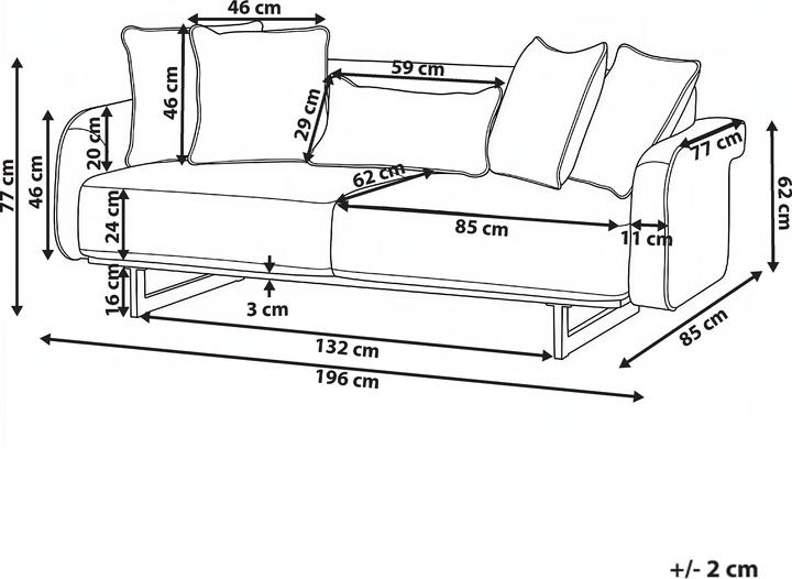 Produktbild Beliani Svanek (3-Sitzer)