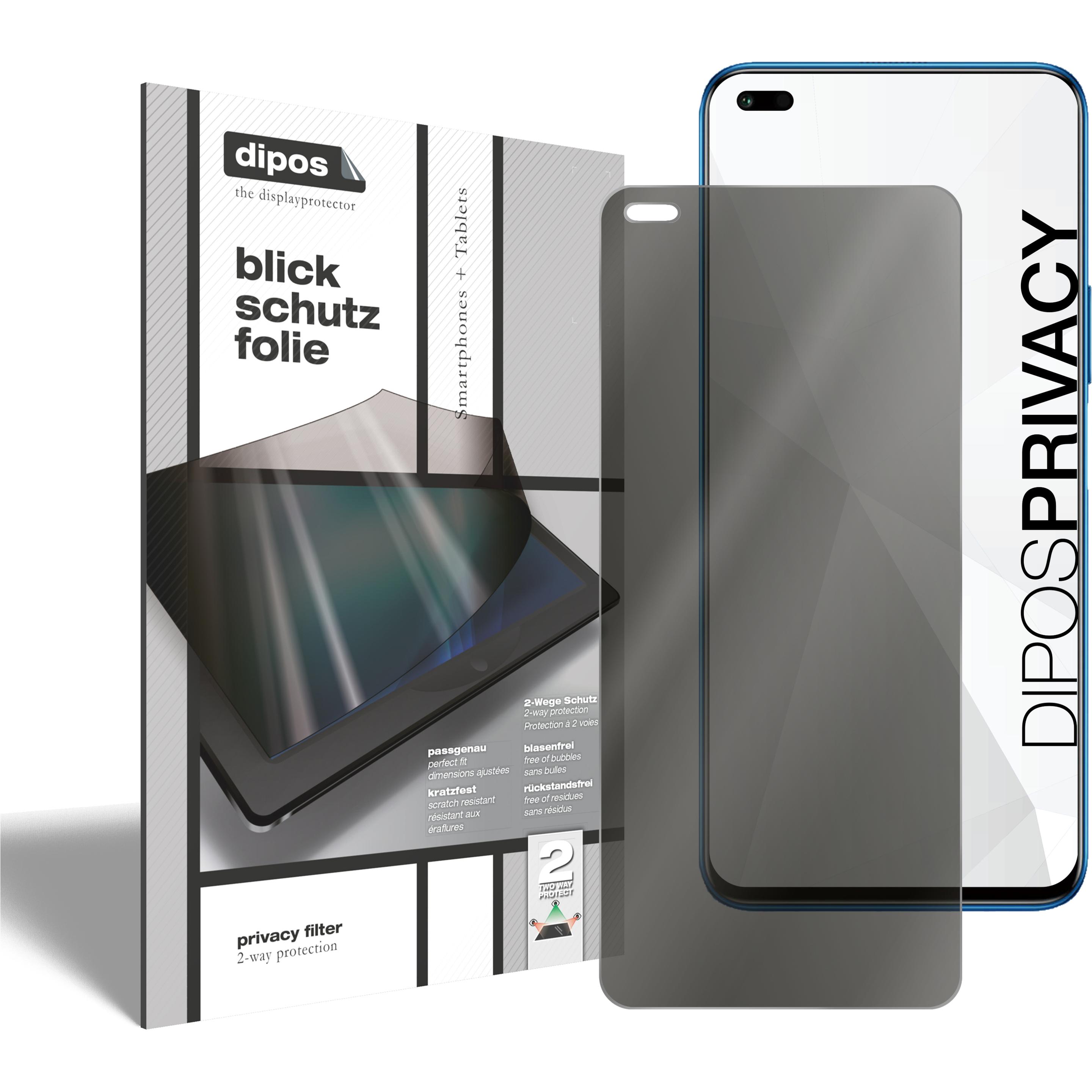 Dipos Blickschutzfolie 2-Way Anti-Shock (1 Stück, Nokia X20), Smartphone Schutzfolie, Transparent