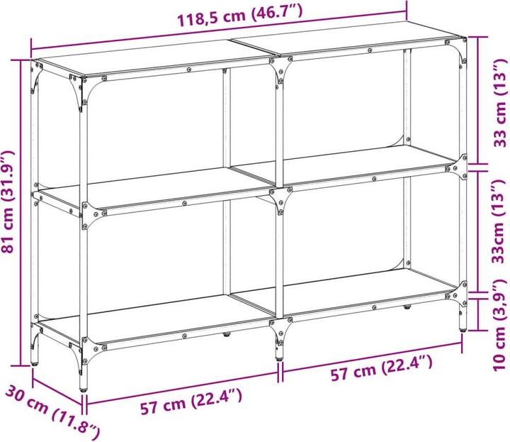 Image du produit vidaXL Konsolentisch (30 x 30 x 81 cm)