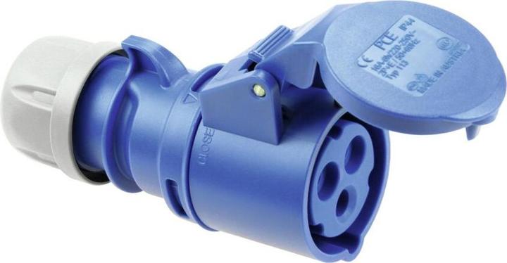 Actual product image PCE CEE Coupling 16A 3pin bl