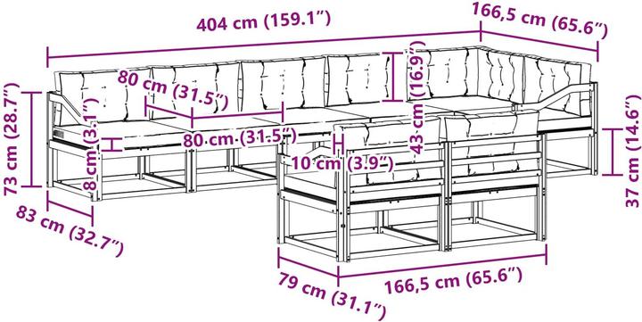 Produktbild vidaXL Outdoor-Sofa