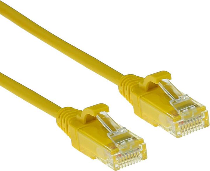 Actual product image Yellow 1.5 meter LSZH U/UTP CAT6 datacenter slimline patch cable snagless with RJ45 connectors (U/UTP, CAT6, 1.50 m)