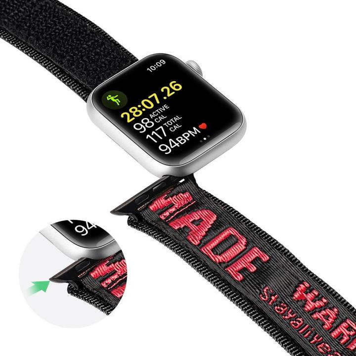 Produktbild Dux Ducis Strap (Outdoor Version) Apple Watch Ultra, SE, 8, 7, 6, 5, 4, 3, 2, 1 (49, 45, 44, 42 mm) (45 mm, 44 mm, 42 mm, 49 mm, Edelstahl, Nylon)