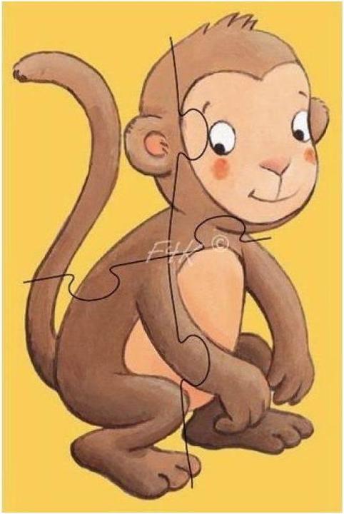 Image du produit Djeco Puzzle géant Marmoset et ses amis 4/6/9 pièces (6 pièces)