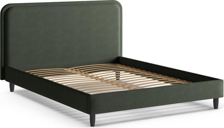 Actual product image Micadoni Storage Bed With Headboard, "Aveline", Moss Green, 214x175x117 Made in Europe (160 x 200 cm)