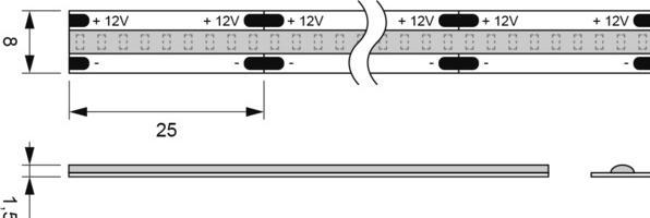 Immagine prodotto L&S Nastri LED LED COB 7,2 / 12 V Emotion (Bianco caldo, Bianco freddo, 500 cm, Interno)