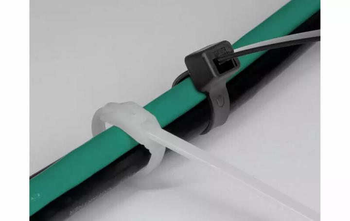 Produktbild Delock Kabelbinder mit flachem Kopf L 150 x B 3,6 mm 100 Stück (Kunststoffkabelbinder, 150 mm, 100 Stk.)