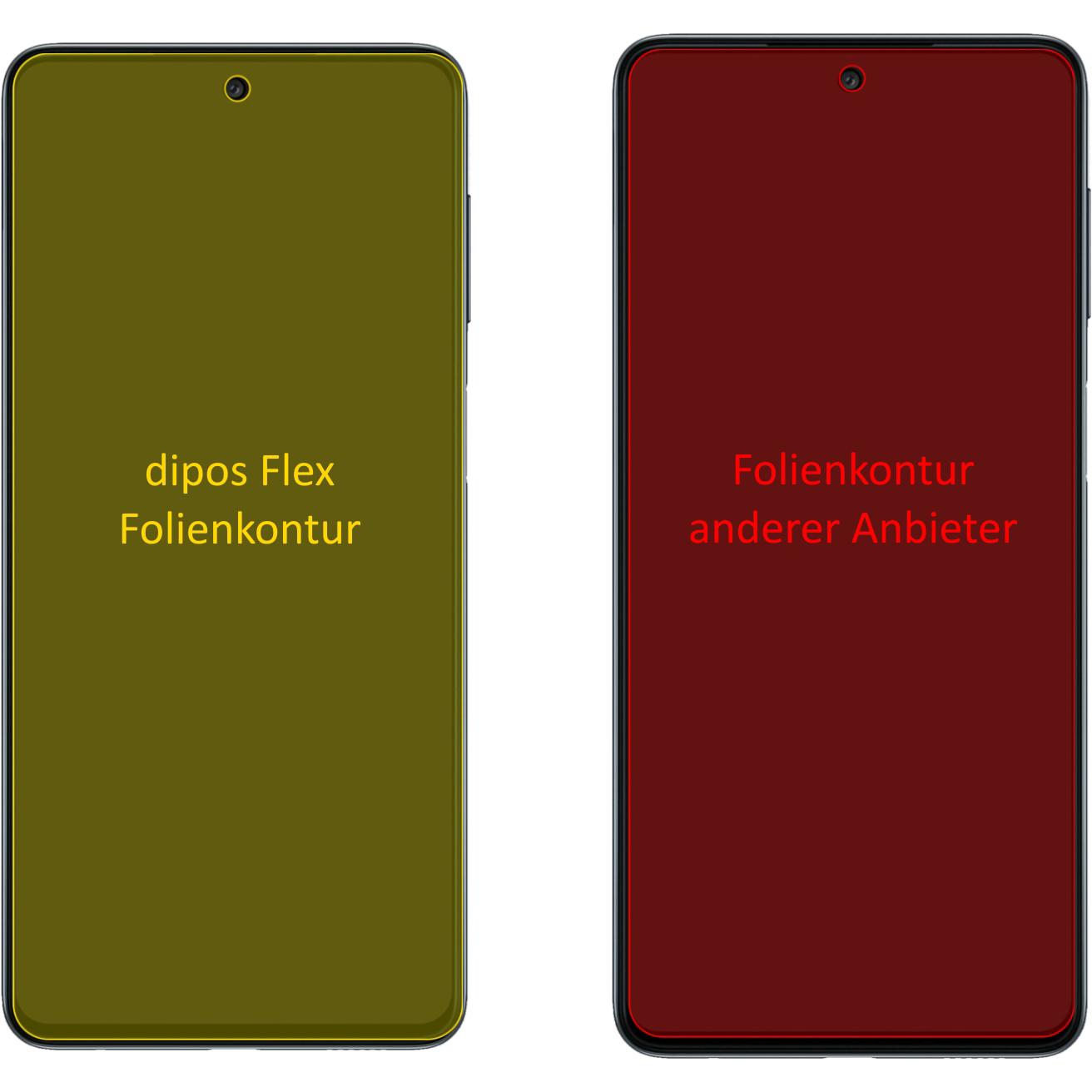 Thumbnail - Dipos Displayschutzfolie Full-Cover 3D (3 Stück, Samsung Galaxy M52 5G), Smartphone Schutzfolie, Transparent