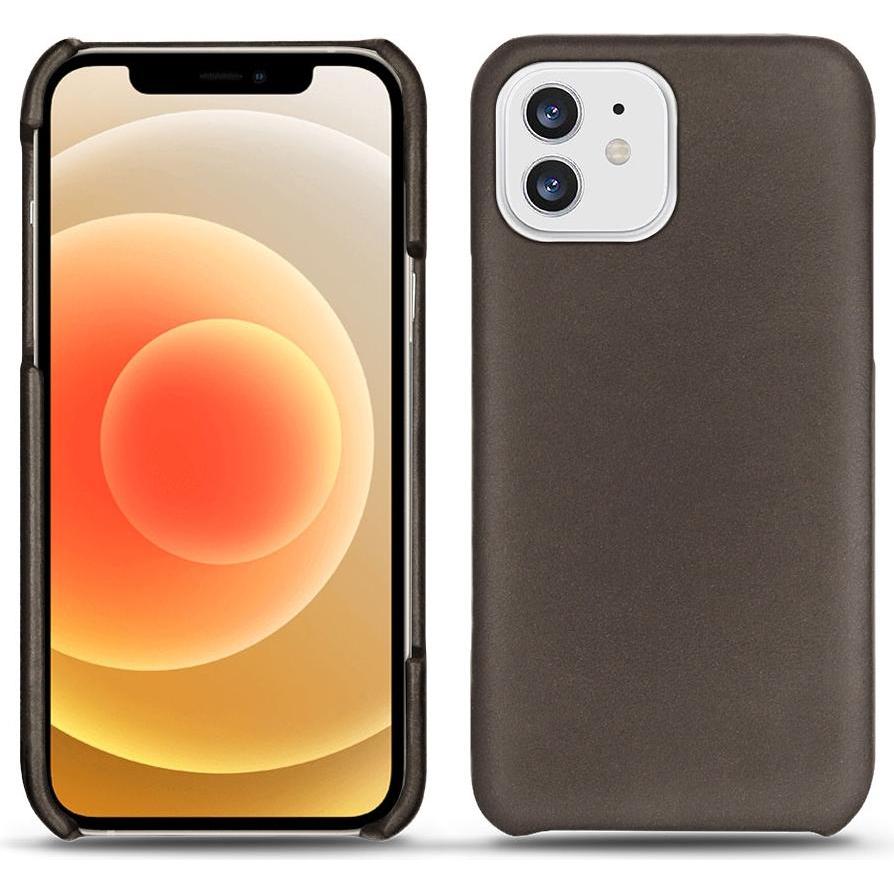 Noreve Lederschutzhülle (Apple iPhone 12), Smartphone Hülle, Grau