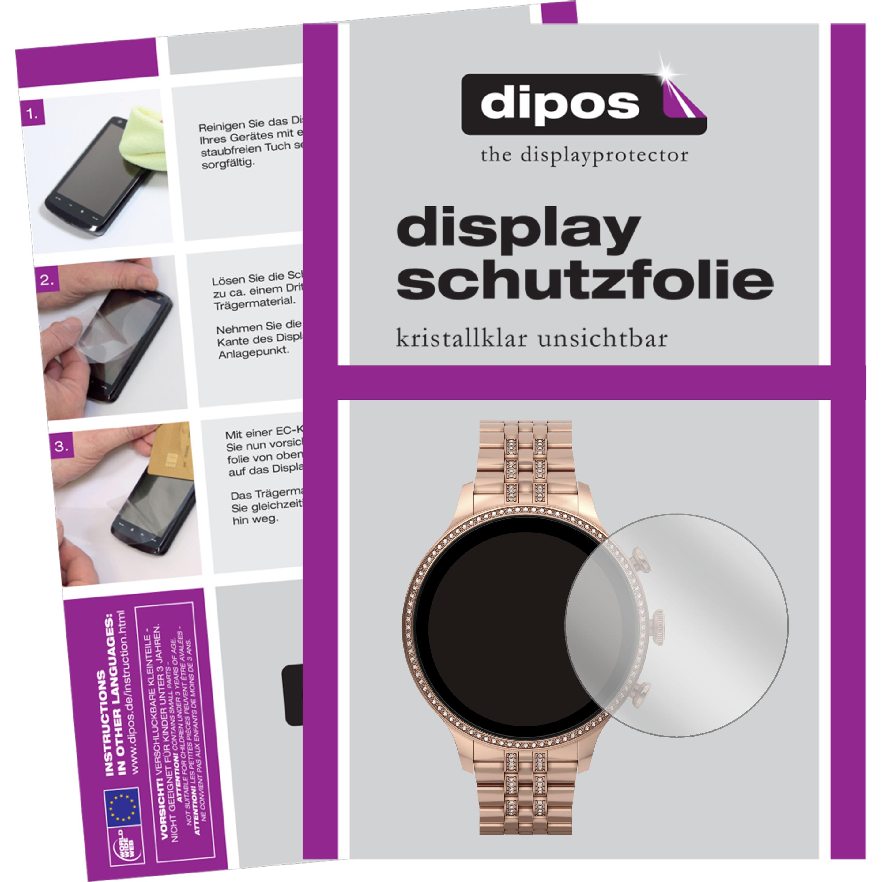 Dipos Displayschutzfolie Crystalclear, Smartwatch Schutzfolie, Transparent