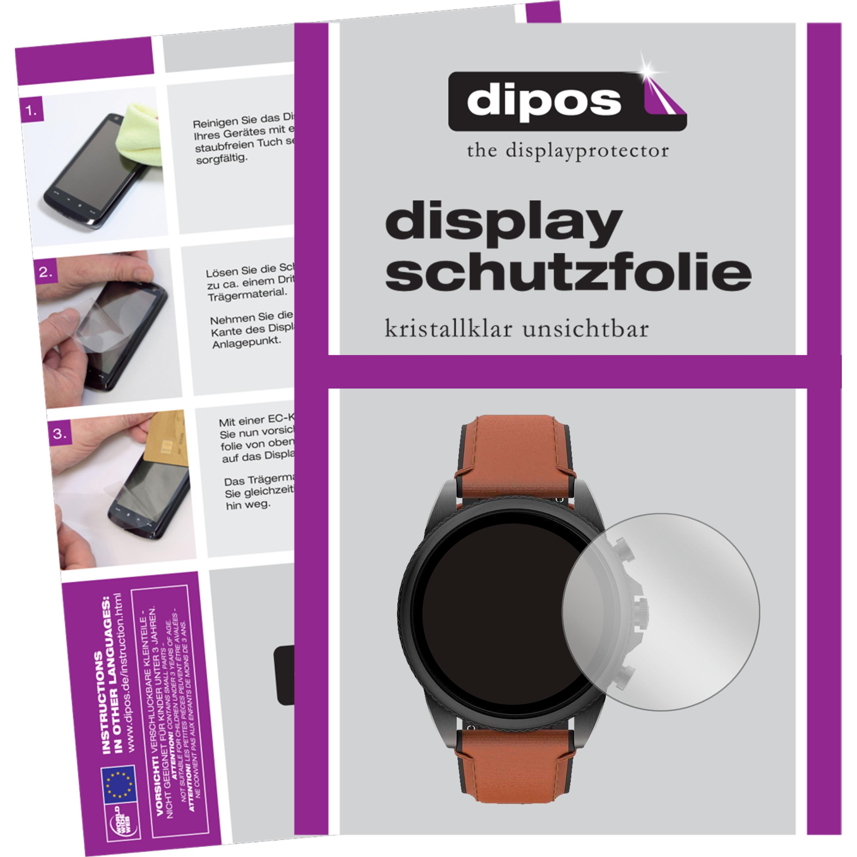 Dipos Displayschutzfolie Crystalclear, Smartwatch Schutzfolie, Transparent