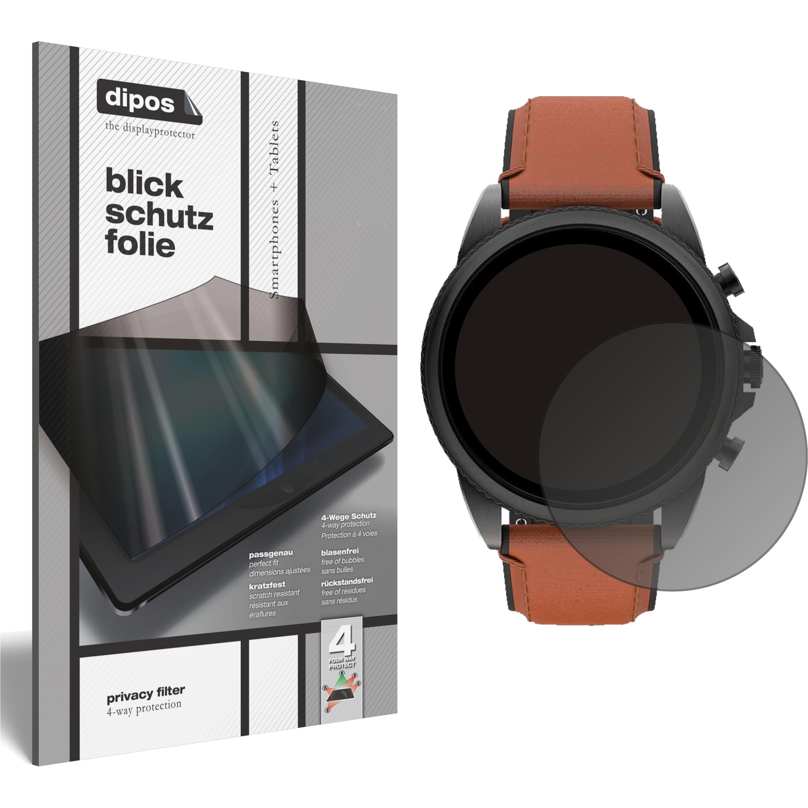 Dipos Blickschutzfolie 4-Way Privacy, Smartwatch Schutzfolie, Transparent