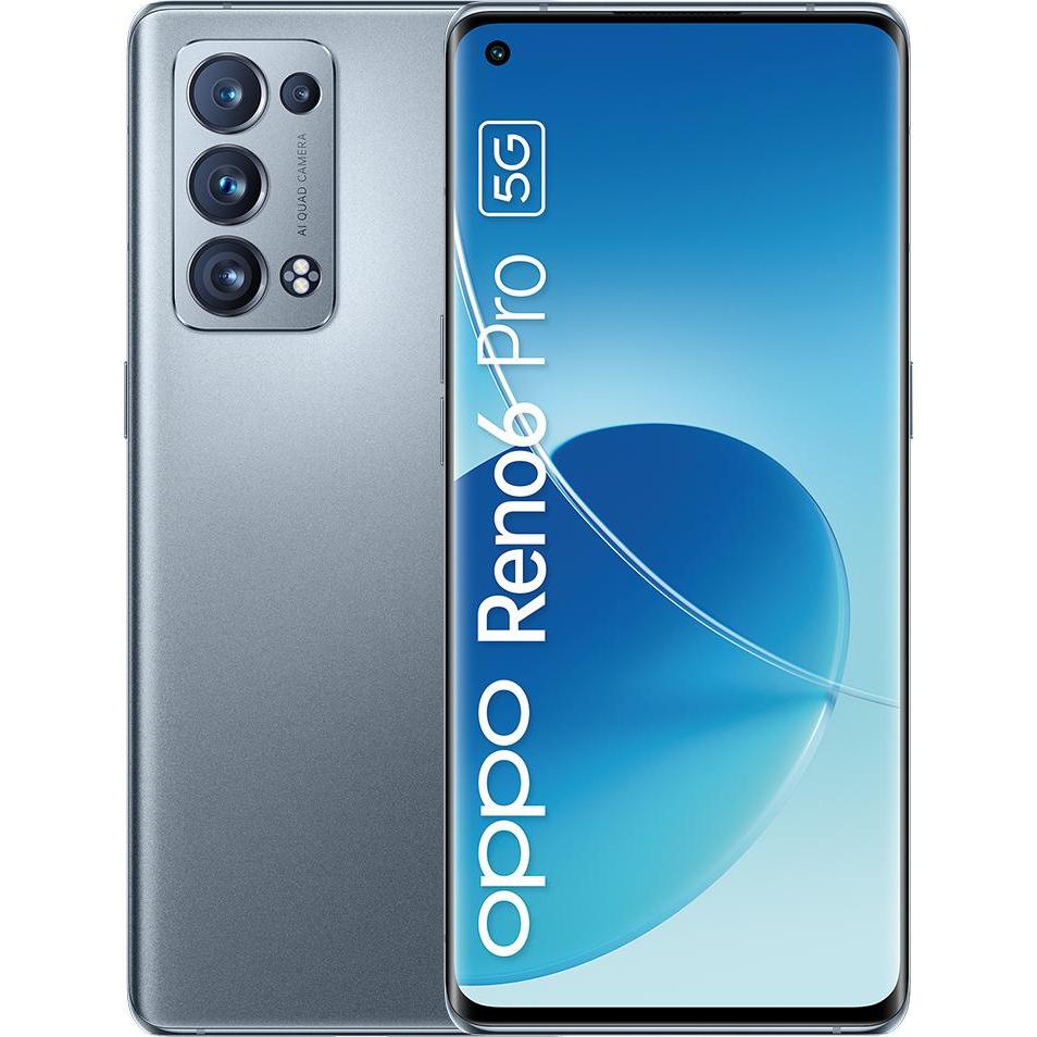 OPPO Reno 6 Pro 5G (256 GB, Lunar Grey, 6.55", Dual SIM, 0.00 Mpx, 5G), Smartphone, Grau