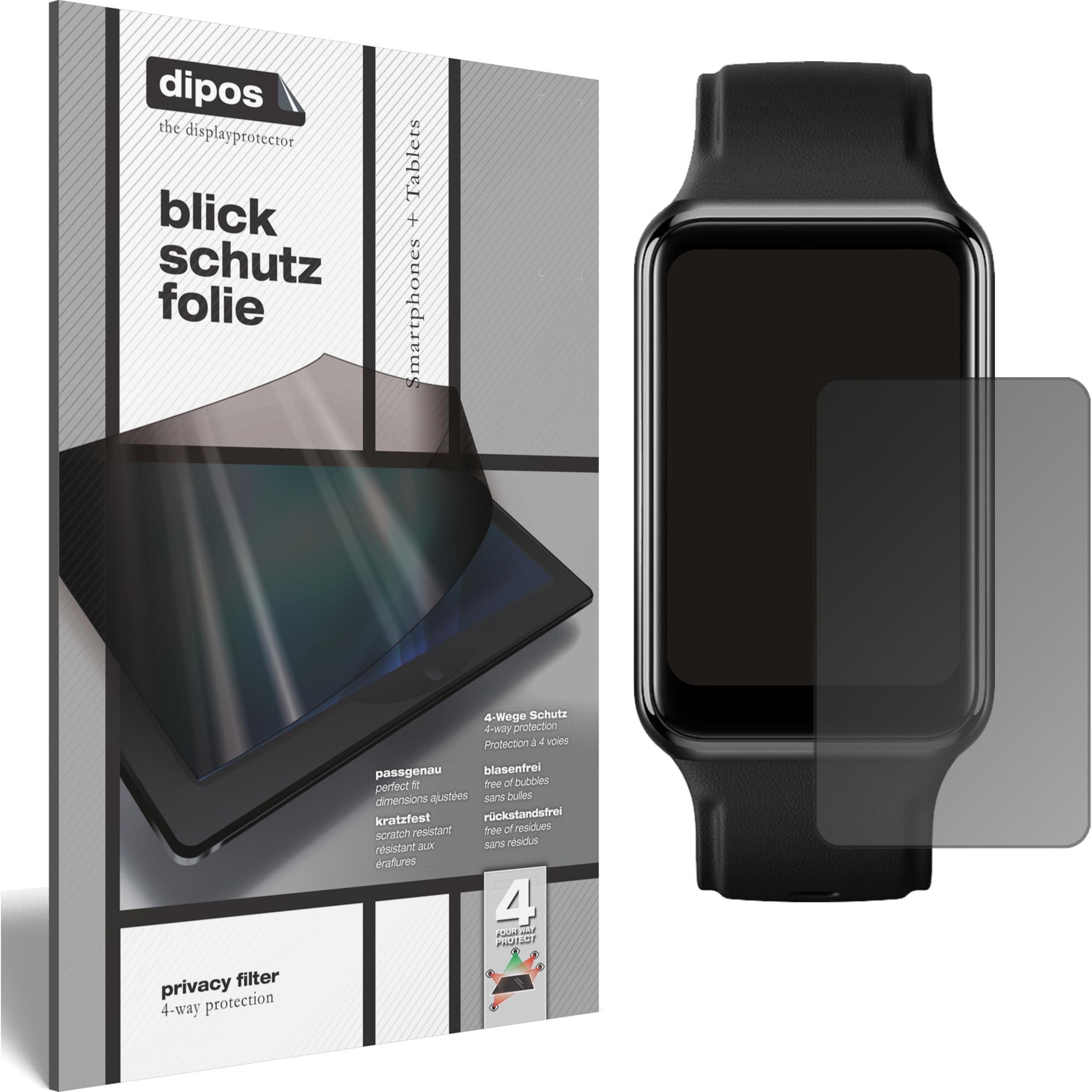 Dipos Blickschutzfolie 4-Way Privacy, Smartwatch Schutzfolie, Transparent