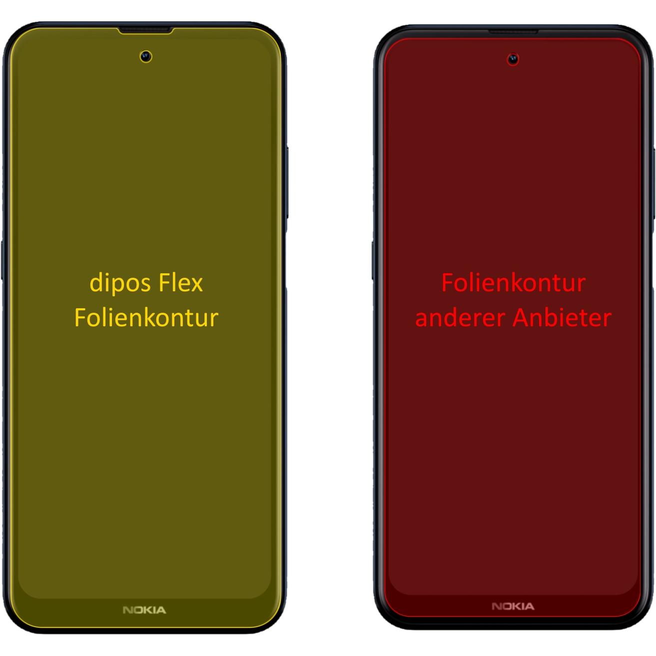 Thumbnail - Dipos Displayschutzfolie Full-Cover 3D (3 Stück, Nokia X100), Smartphone Schutzfolie, Transparent