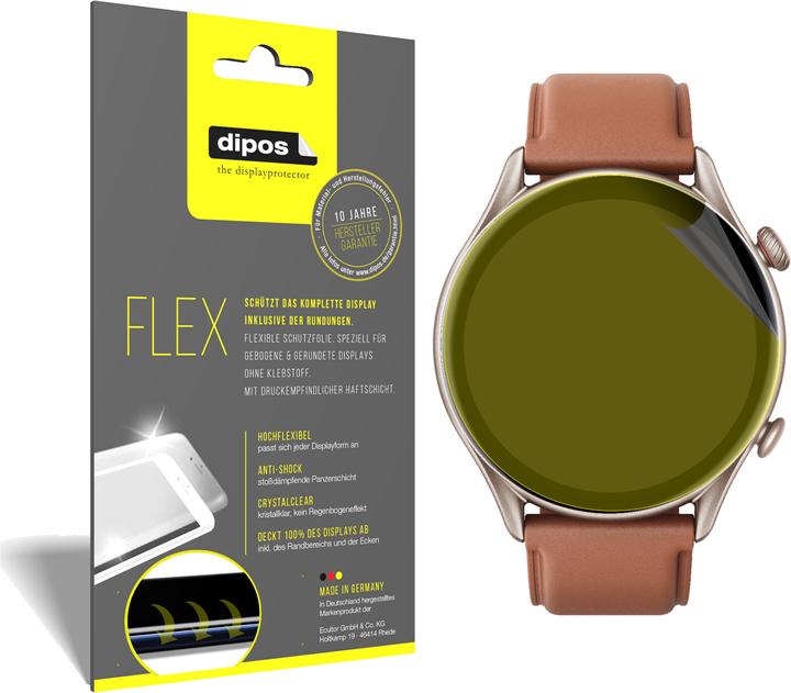 Produktbild Dipos Displayschutzfolie Full-Cover 3D (Amazfit GTR 3 Pro)