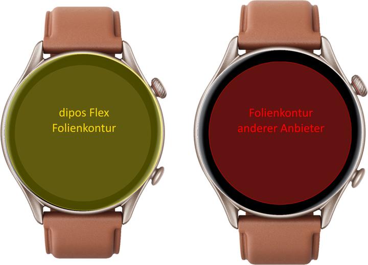 Produktbild Dipos Displayschutzfolie Full-Cover 3D (Amazfit GTR 3 Pro)