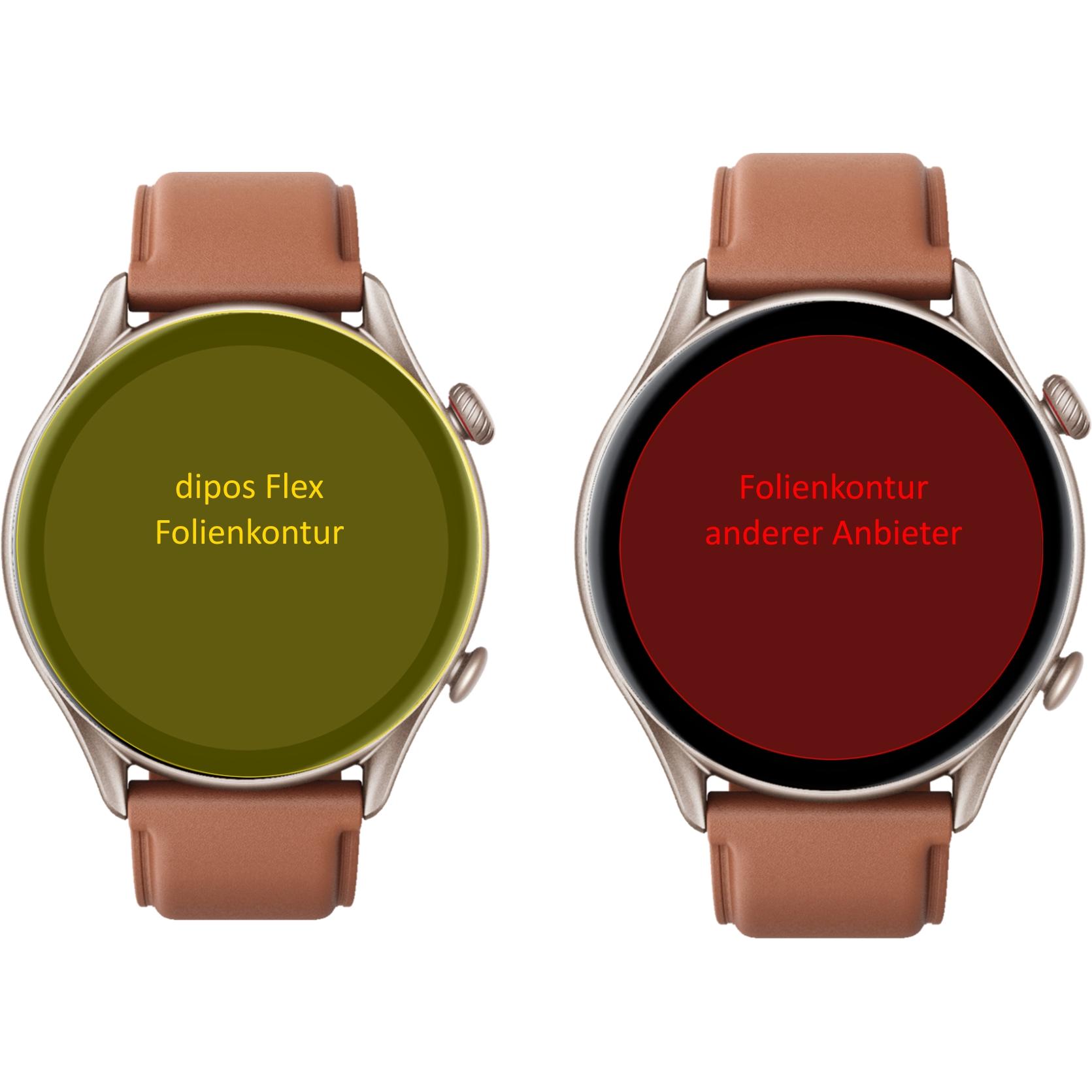 Thumbnail - Dipos Displayschutzfolie Full-Cover 3D, Smartwatch Schutzfolie, Transparent