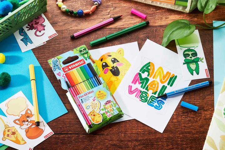 Immagine prodotto STABILO Pen 68 Mini Animal Vibes,8er (8x)