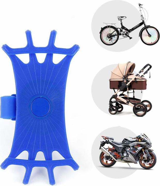 Actual product image Deltalabs Universal Fahrrad Velo Silikon Halterung 360° Drehbar Handy / Smartphone (4"- 6")