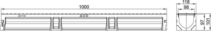 Produktbild ACO Rinnenelement (100 cm)