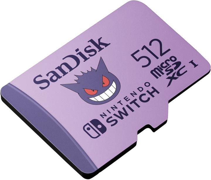 Actual product image SANDISK Nintendo Pokemon Ectoplasm (512 GB, microSDXC, U3, UHS-I)