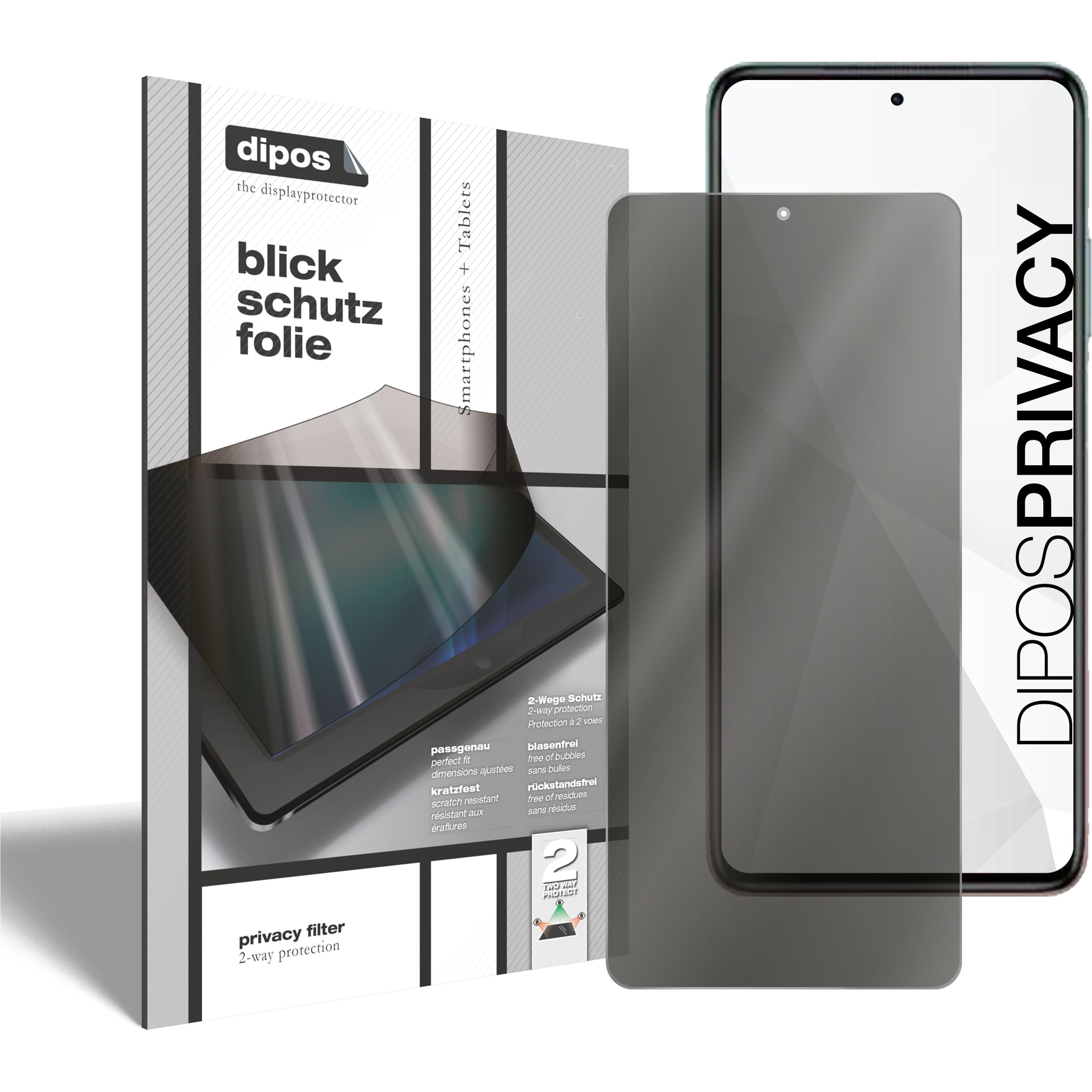 Dipos Blickschutzfolie 2-Way Anti-Shock (2 Stück, Xiaomi Redmi Note 11T 5G), Smartphone Schutzfolie, Transparent
