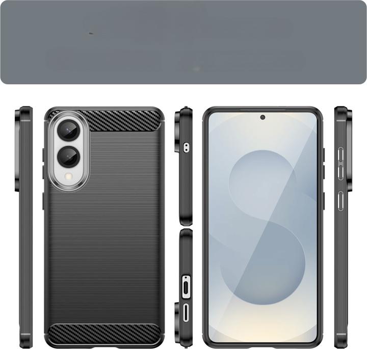Produktbild Cover-Discount Galaxy S25 Edge - Metall Carbon Look Hülle (Samsung Galaxy S25 Edge)