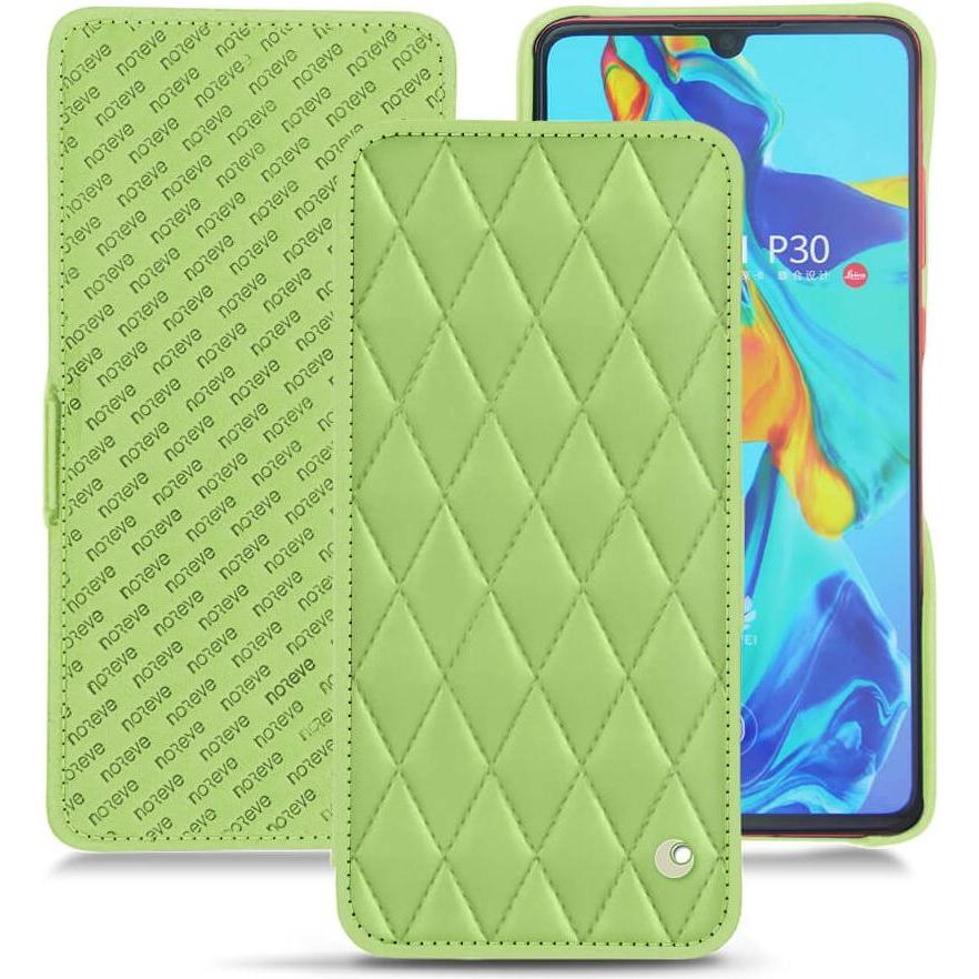 Noreve Lederschutzhülle horizontal (Huawei P30), Smartphone Hülle, Grün
