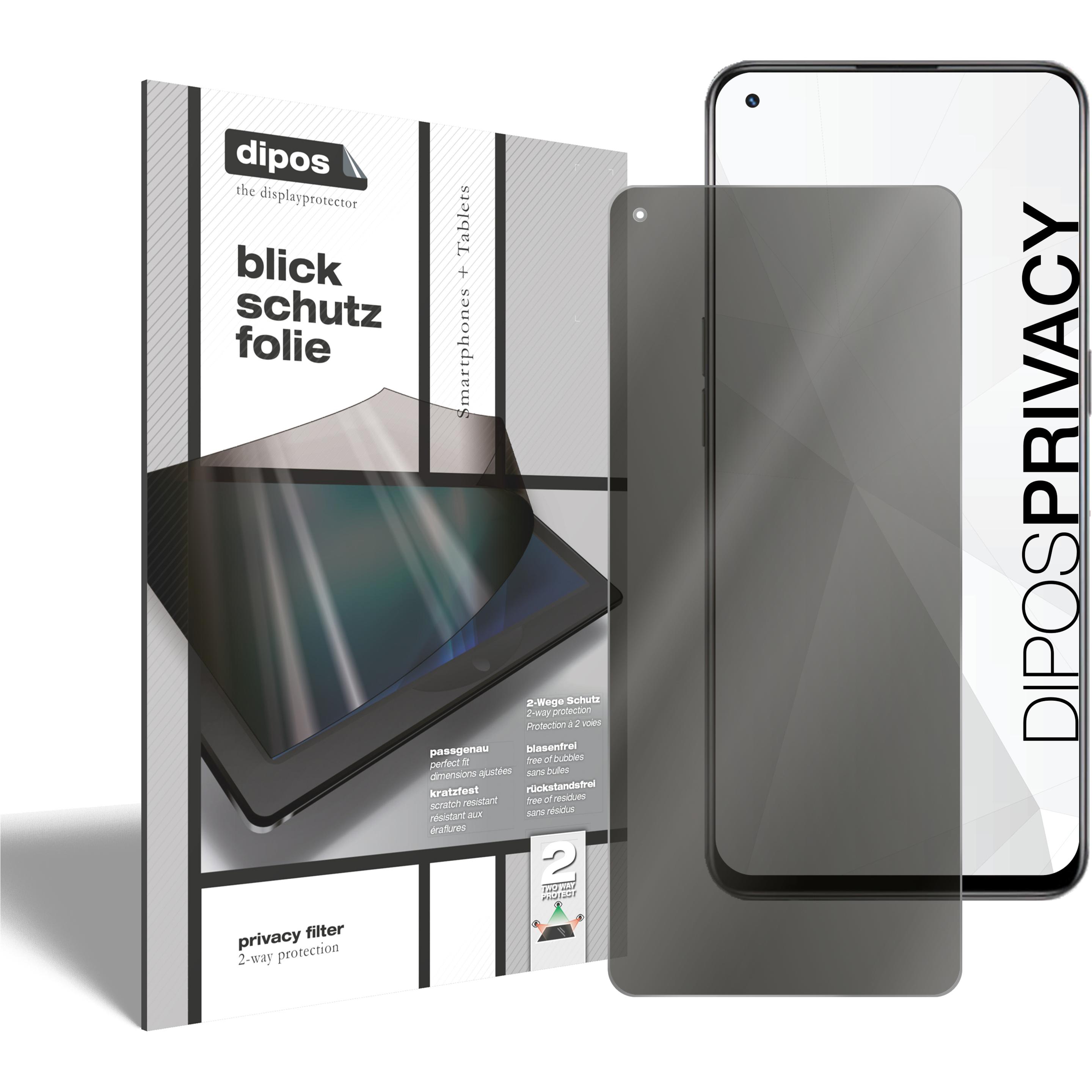 Dipos Blickschutzfolie 2-Way Anti-Shock (1 Stück, Oppo K9 5G), Smartphone Schutzfolie, Transparent