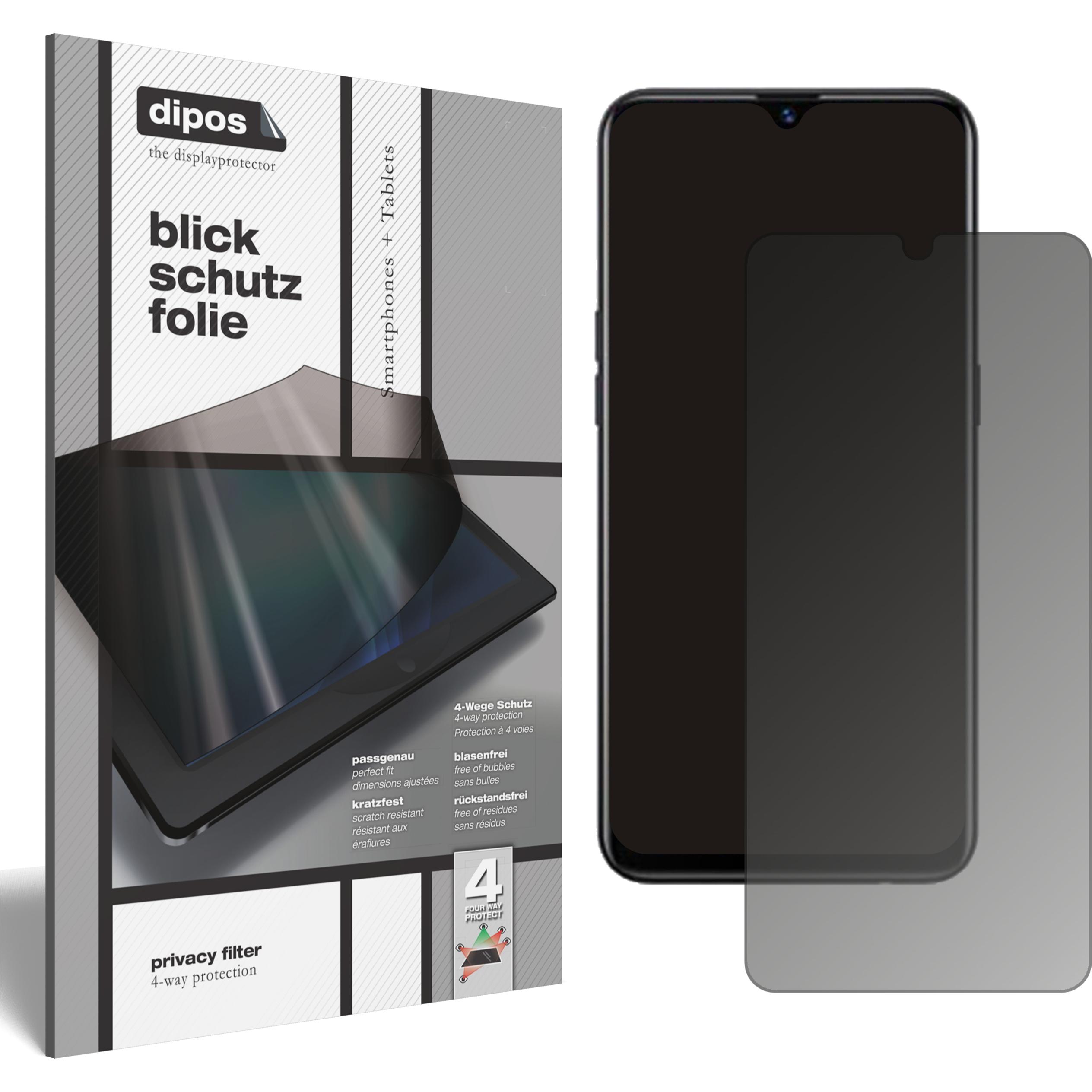 Dipos Blickschutzfolie 4-Way Privacy (1 Stück, Oppo A5s), Smartphone Schutzfolie, Transparent