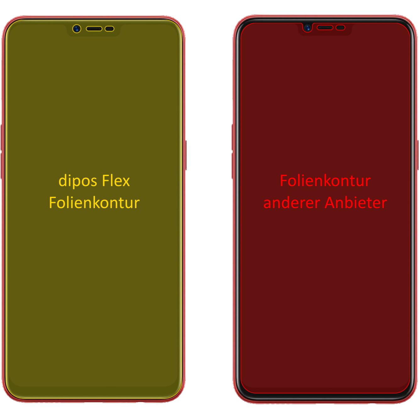 Thumbnail - Dipos Displayschutzfolie Full-Cover 3D (3 Stück, Oppo A3s), Smartphone Schutzfolie, Transparent