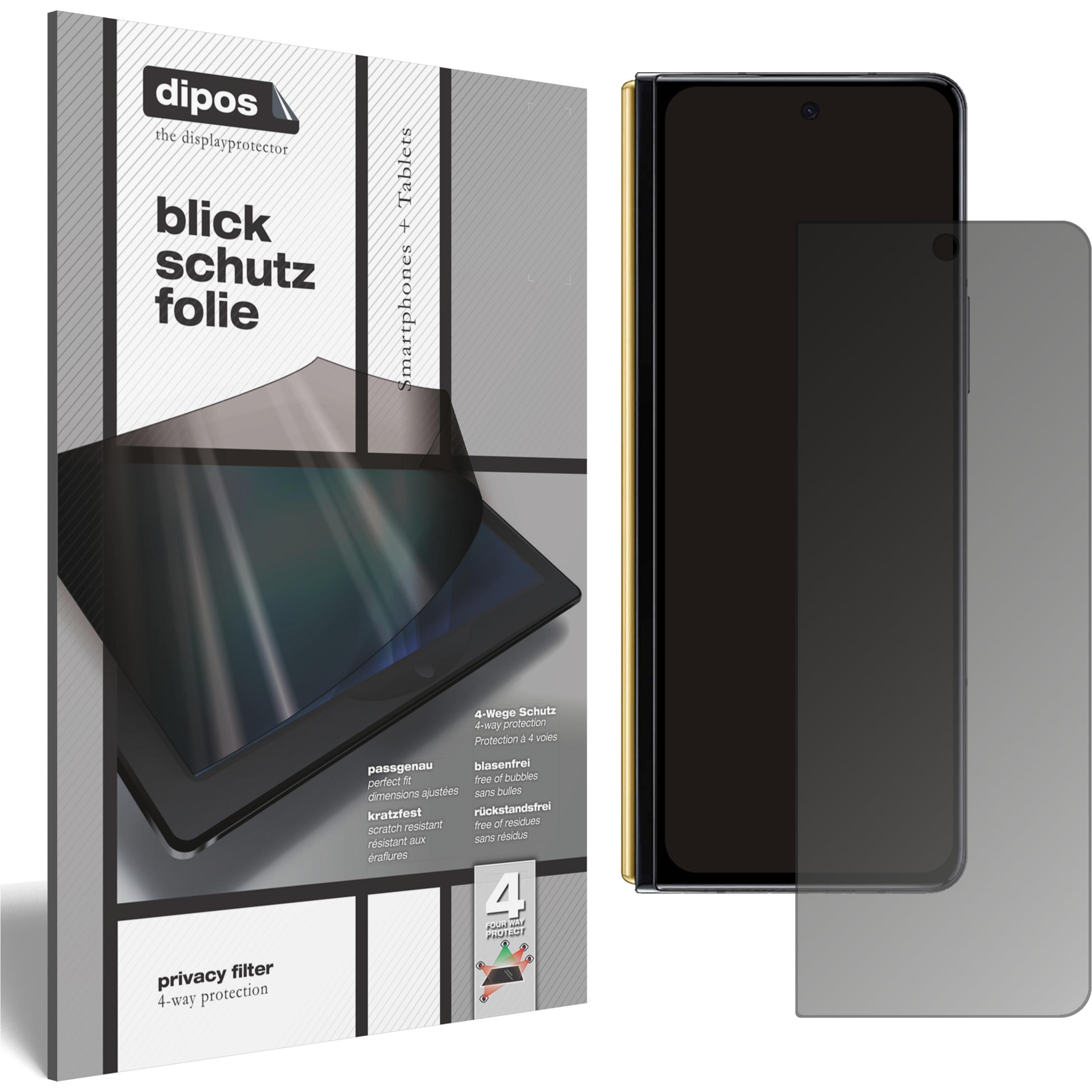 Dipos Blickschutzfolie 4-Way Privacy (1 Stück, Samsung Galaxy S21), Smartphone Schutzfolie, Transparent