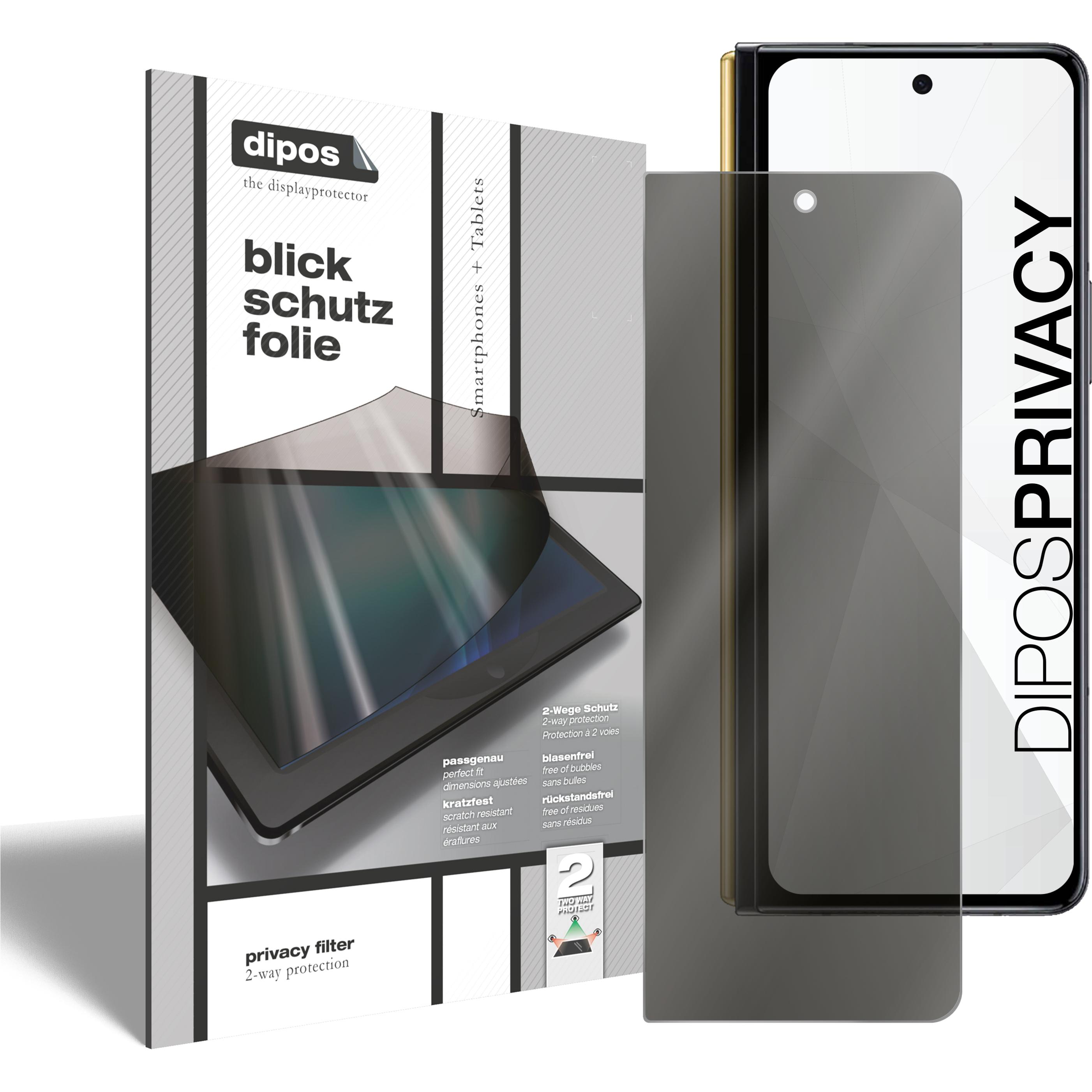 Dipos Blickschutzfolie 2-Way Anti-Shock (2 Stück, Samsung Galaxy S21), Smartphone Schutzfolie, Transparent